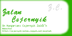 zalan csjernyik business card